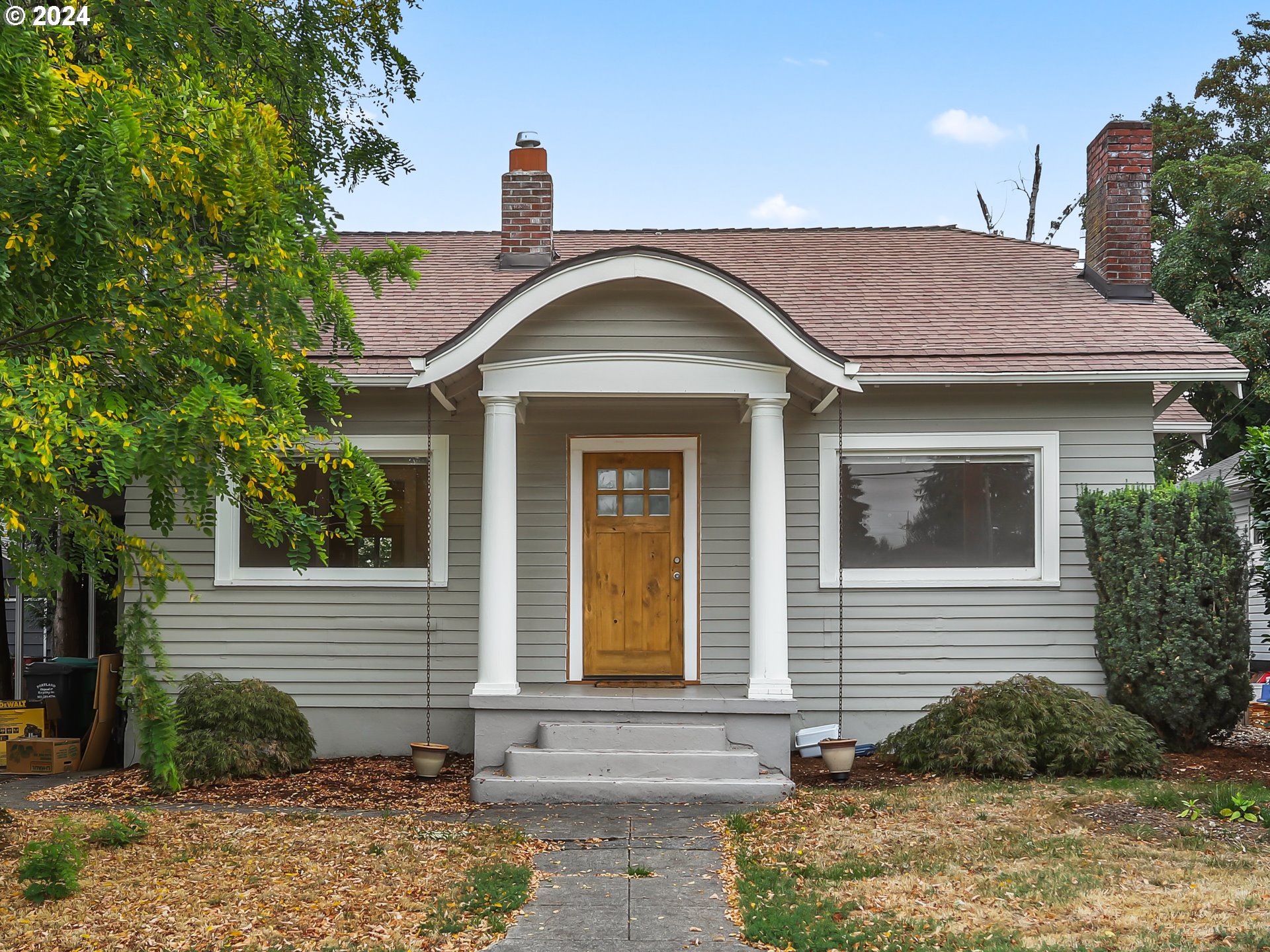 a front view of a house