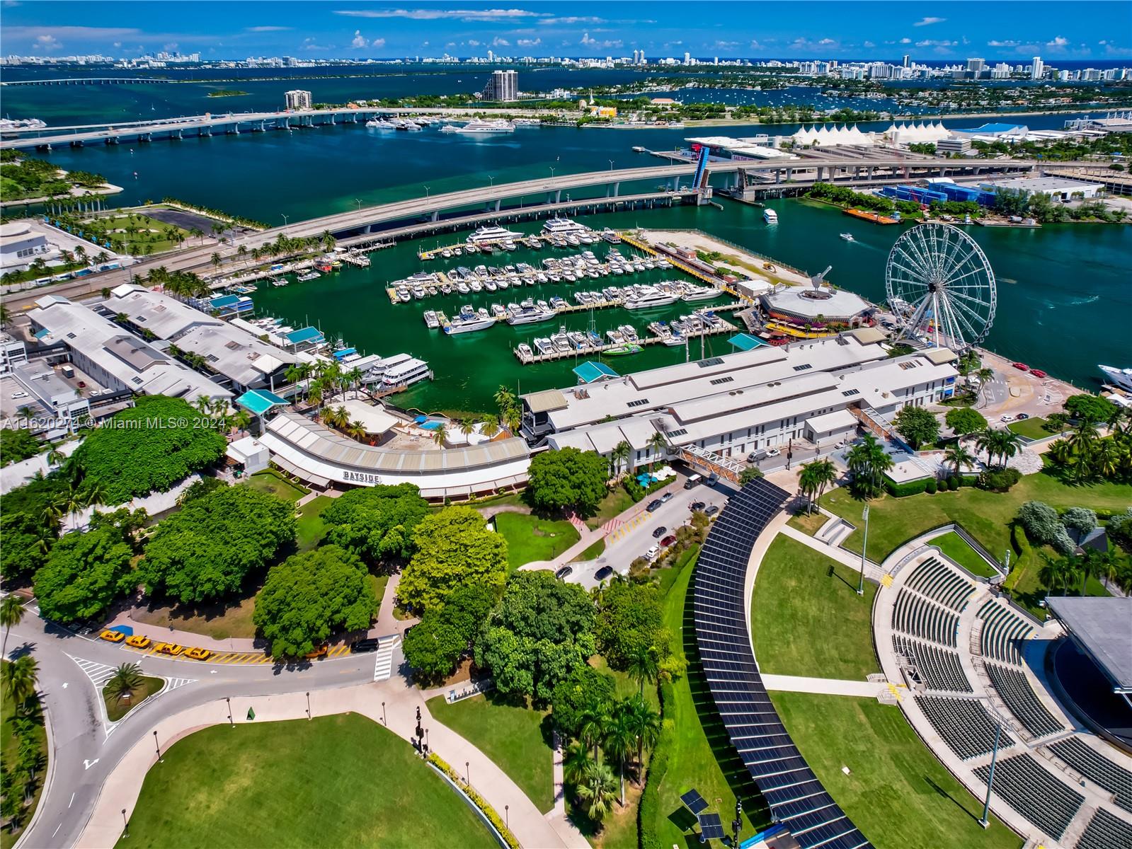 an aerial view of a swimming pool and outdoor space