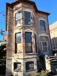 a view of a building with many windows