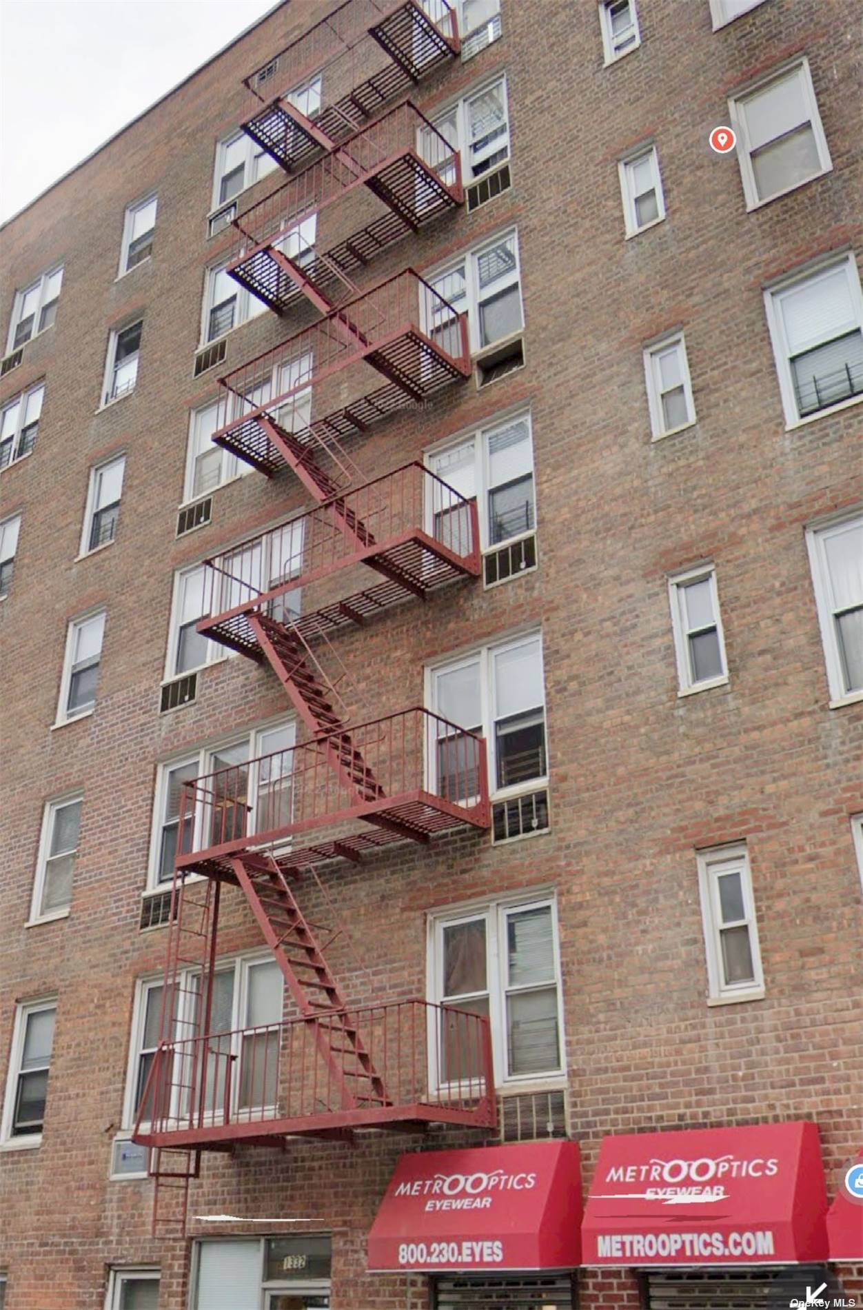 a front view of a building