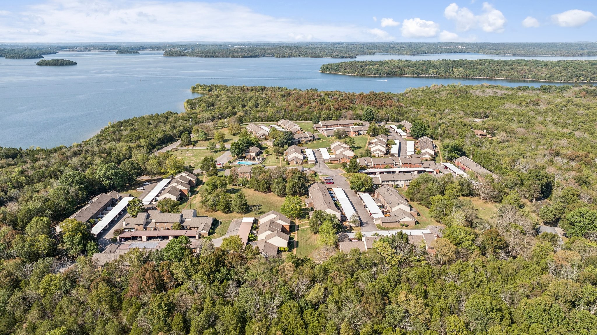 a view of lake and ocean