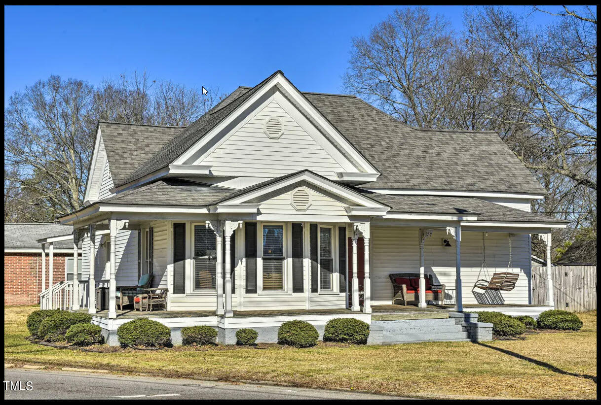 front view of a house with a porch