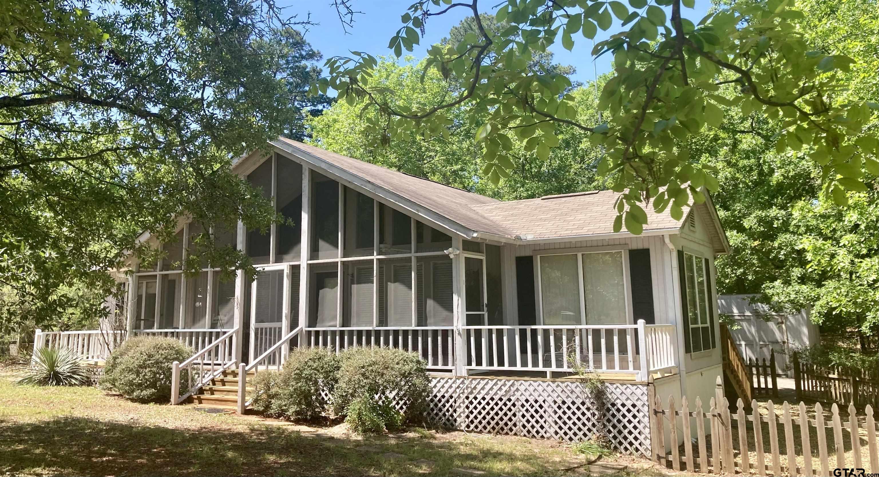 a view of a house with a deck