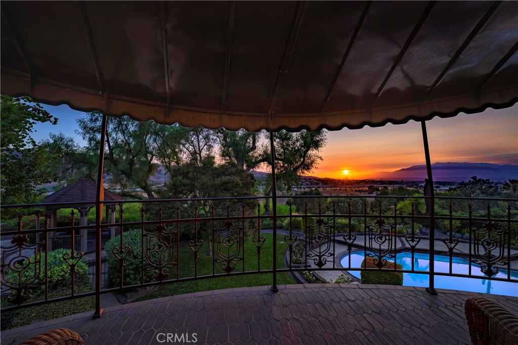 Stunning Canyon & Sunset Views off your Primary Retreat Balcony, with Custom Cover and Railing