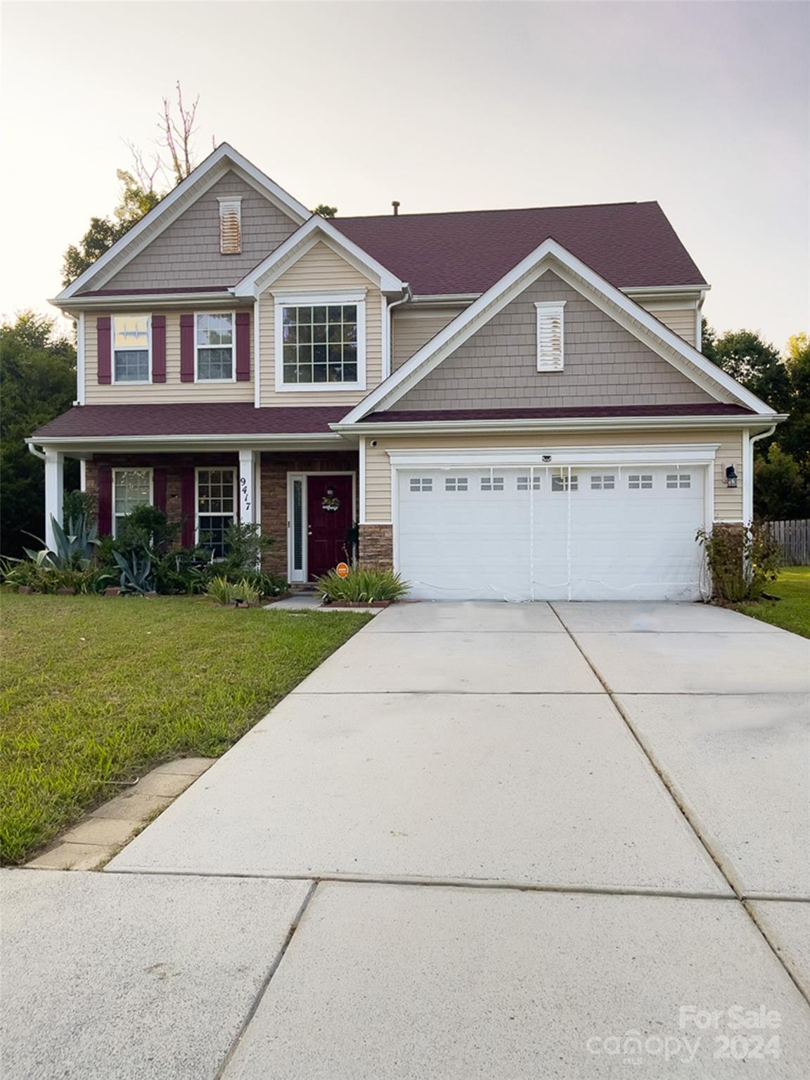 front view of house with a yard