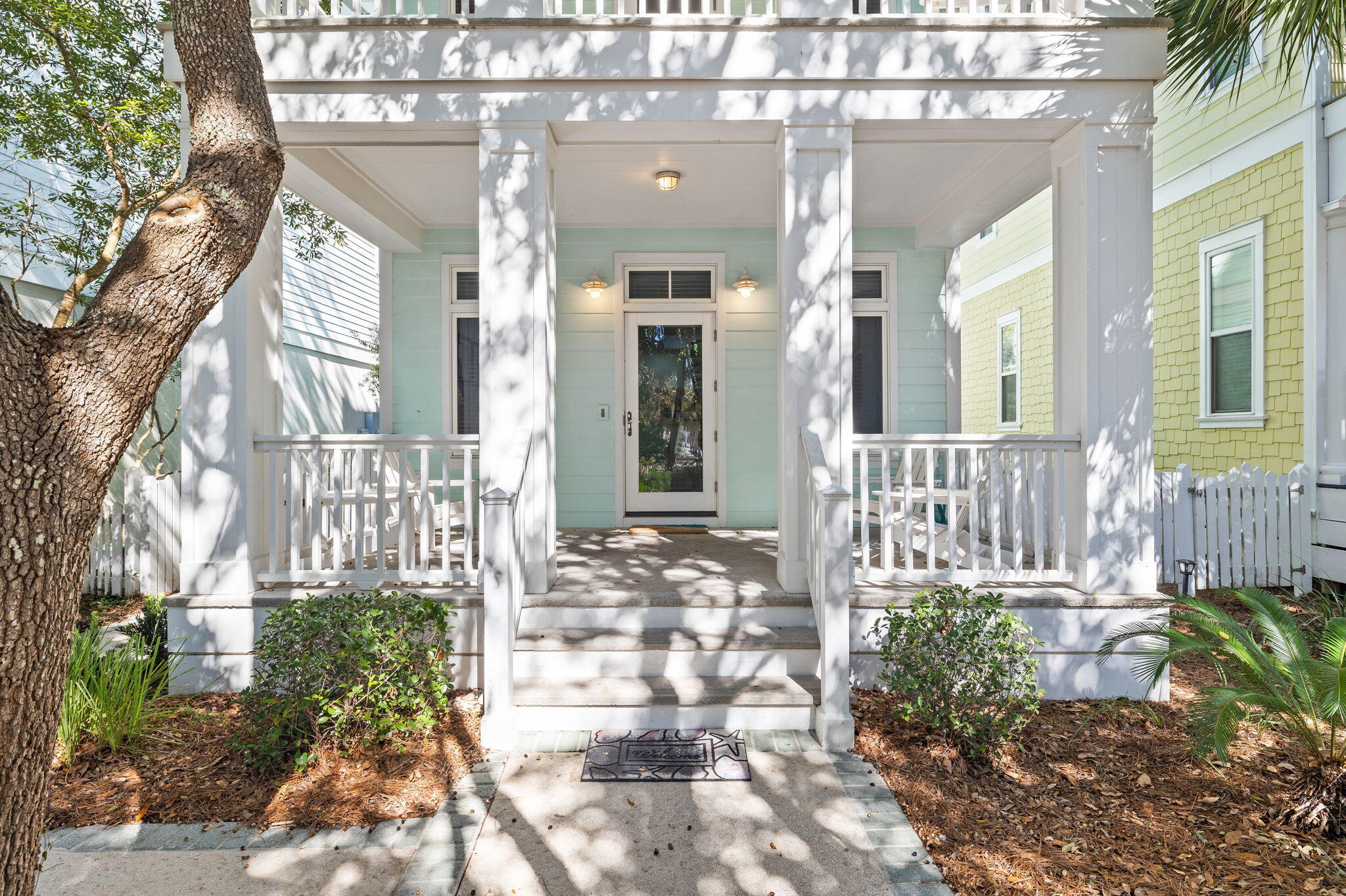 a front view of a house