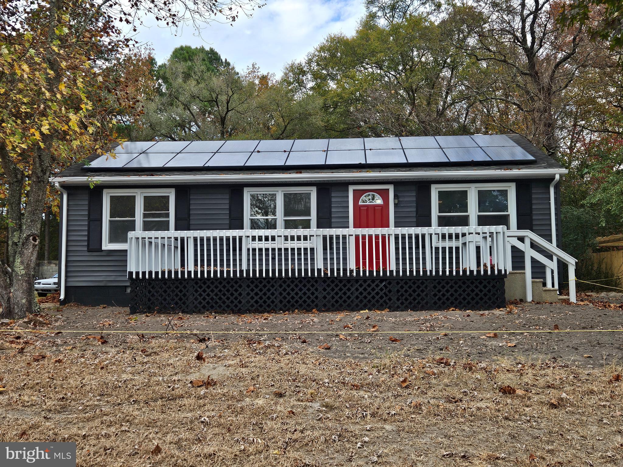 a front view of a house