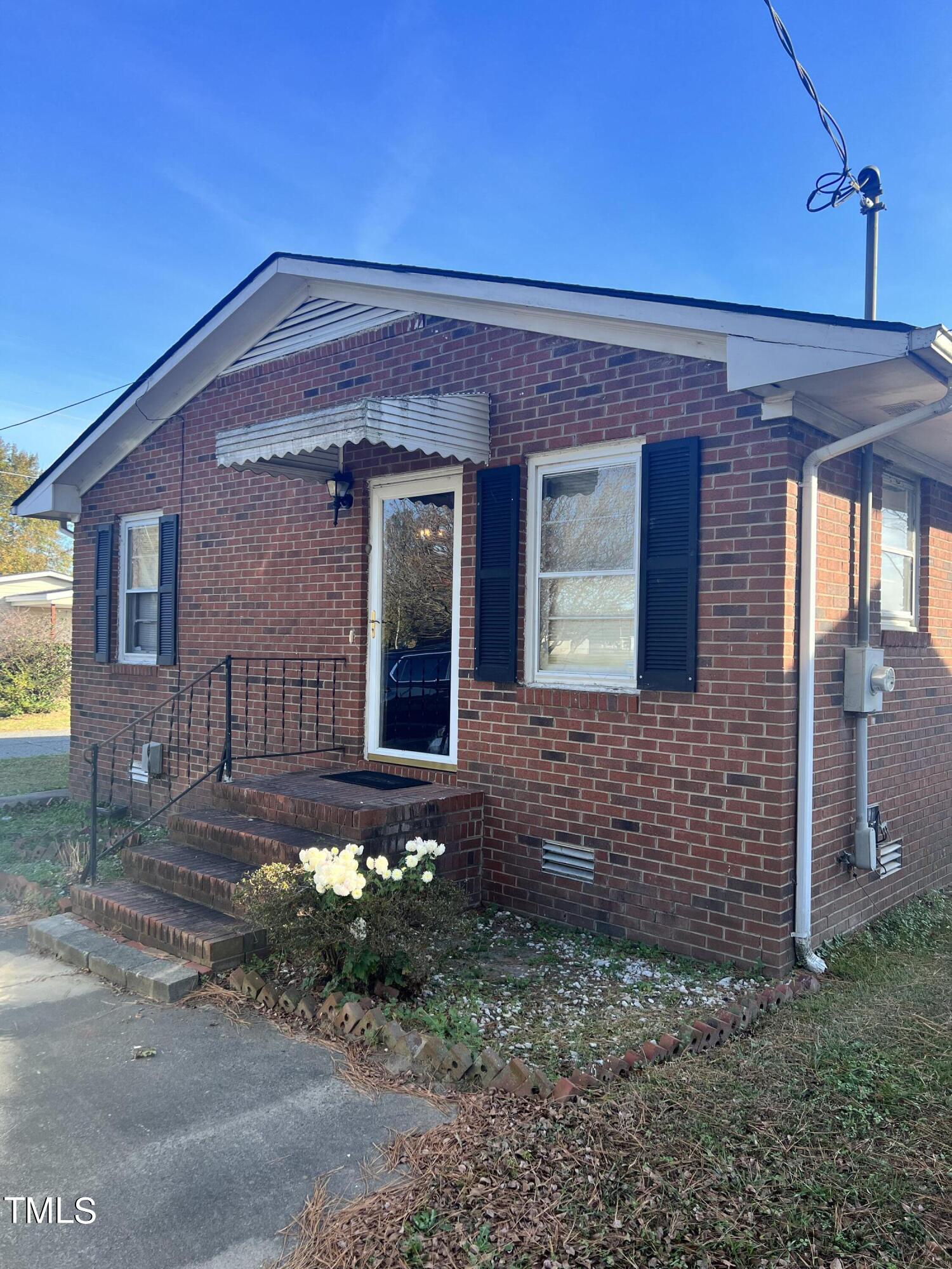 a front view of a house