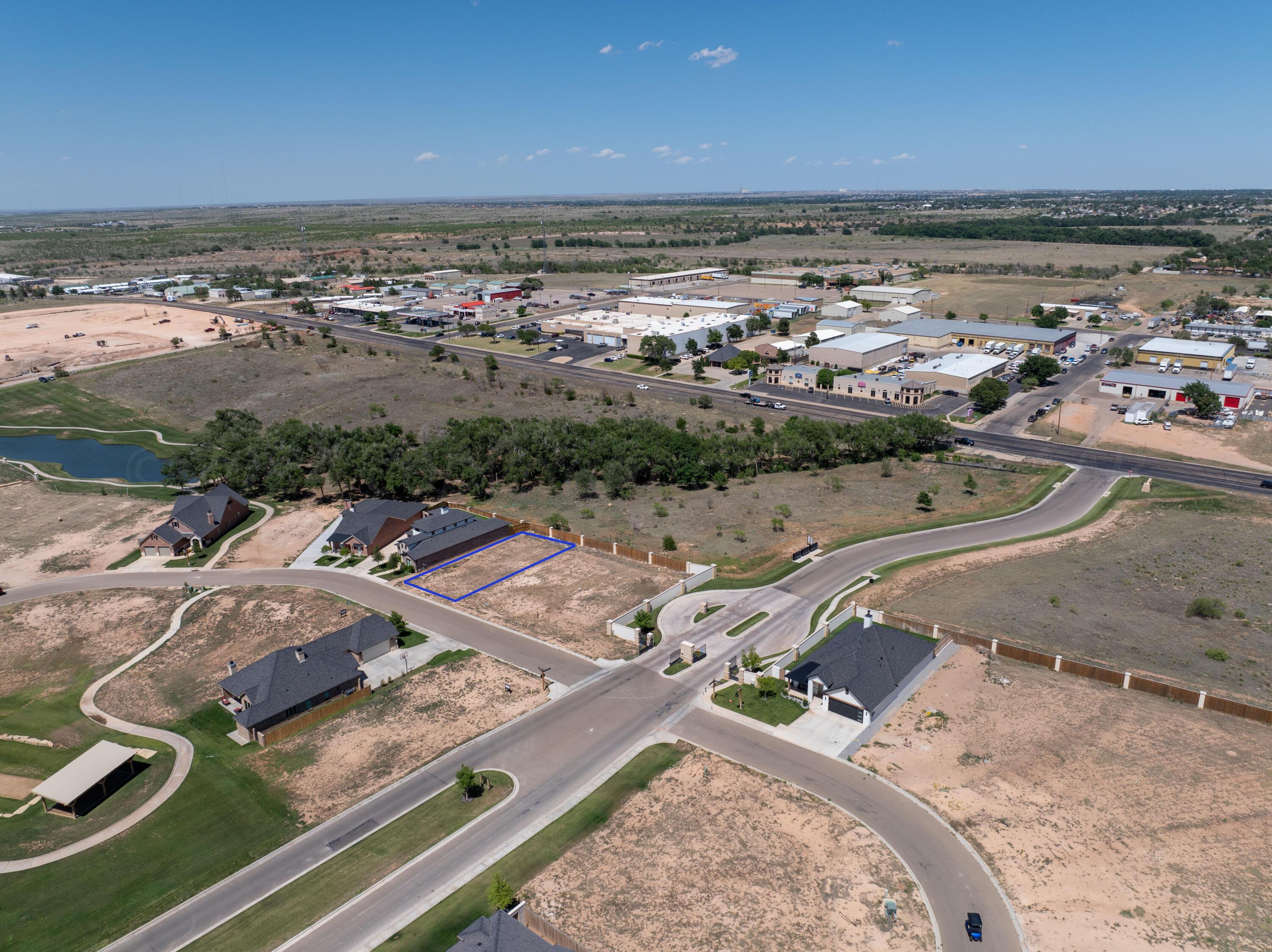 an aerial view of a city