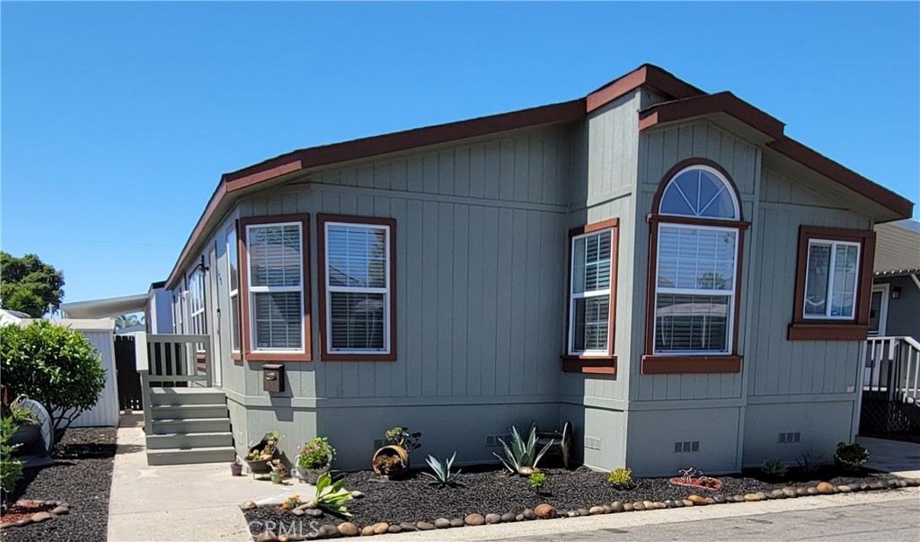 a front view of a house