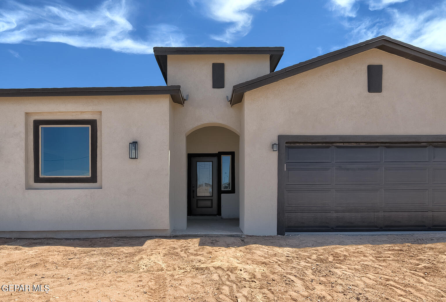 a front view of a house