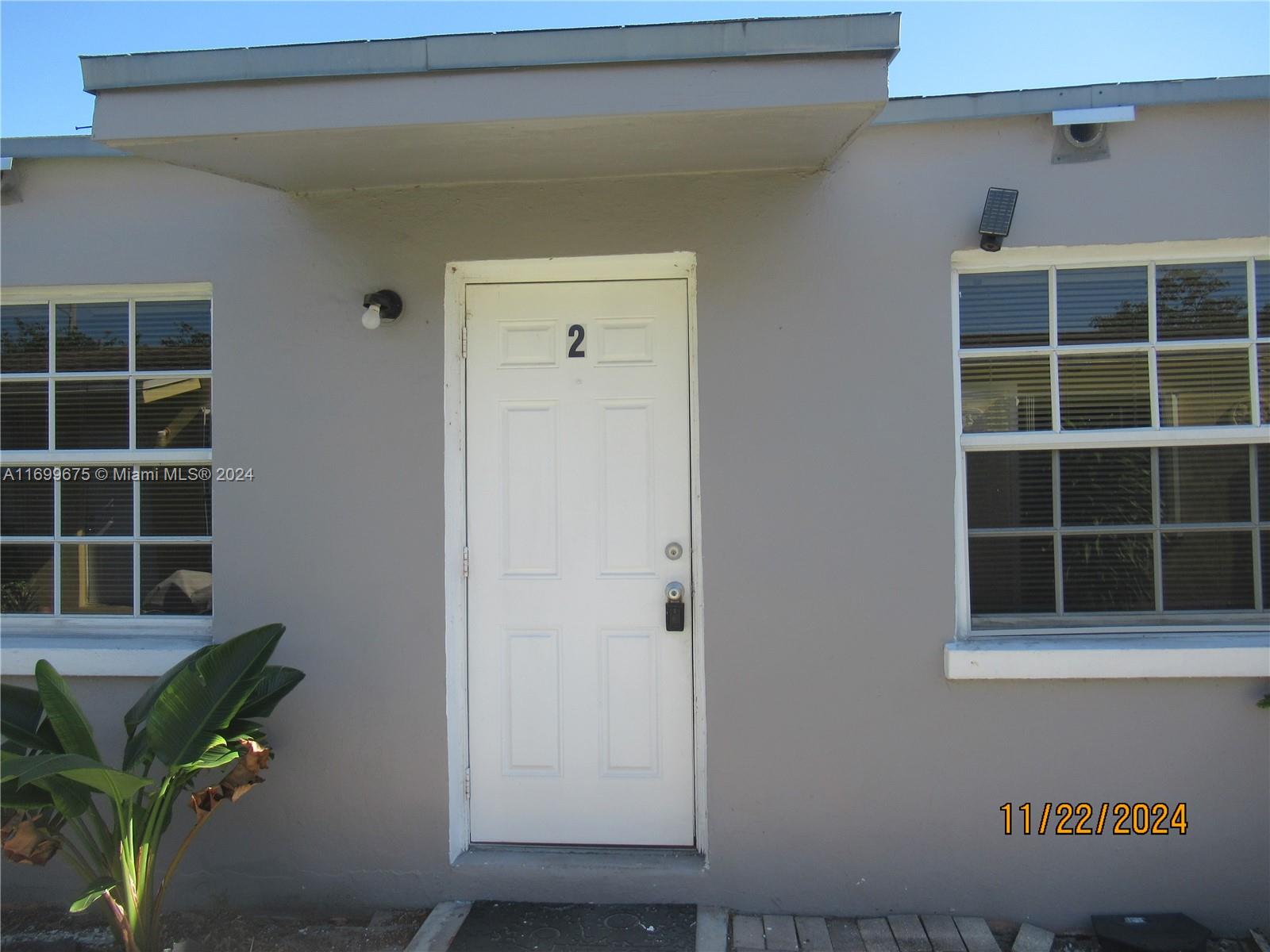 a view of front door