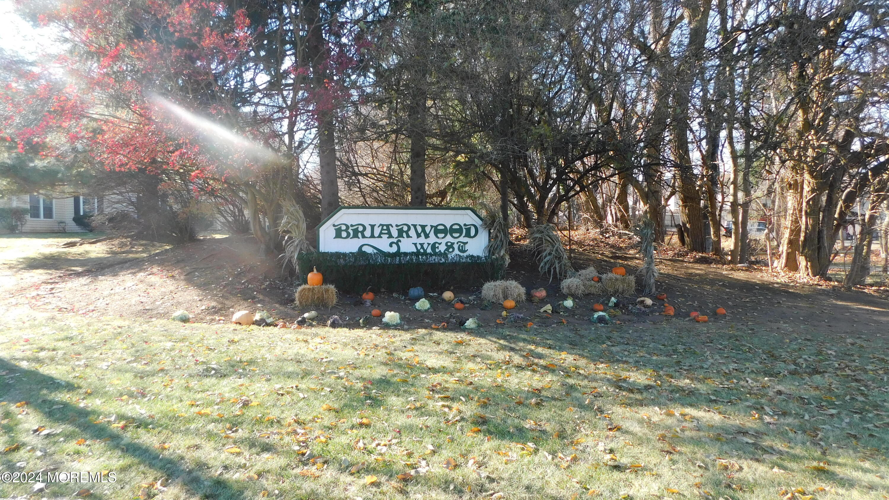 a view of outdoor space with sign board