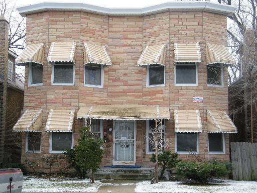 a front view of a house