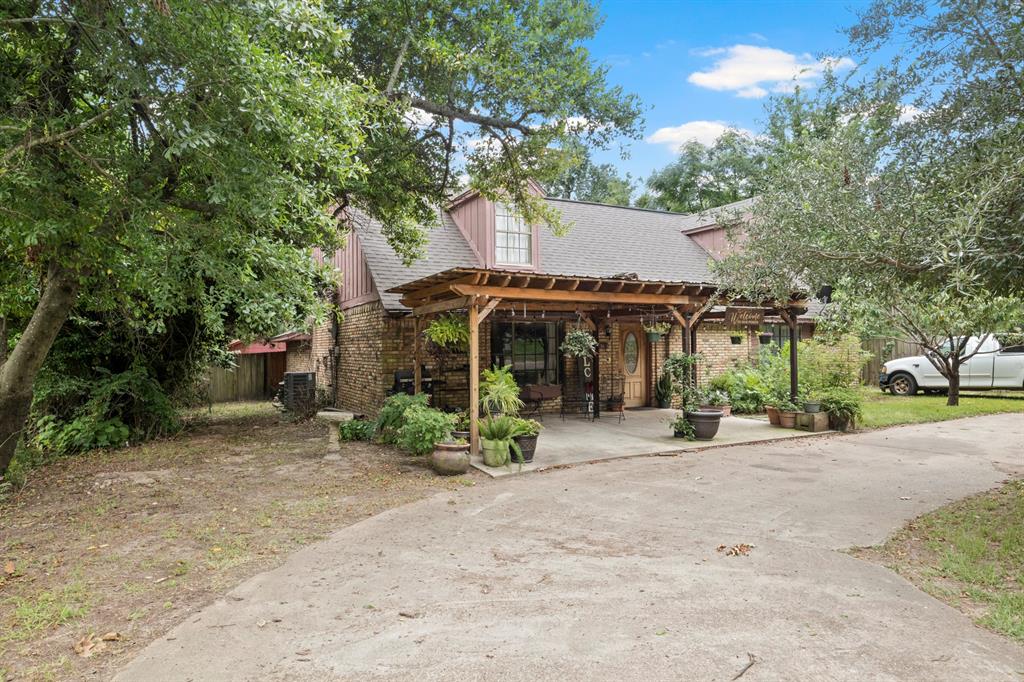 a view of a house with a patio