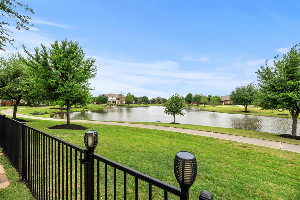 a view of lake from balcony