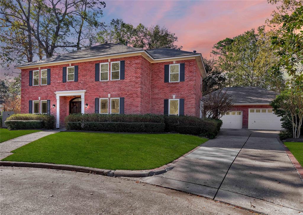 Stately home beautifully placed in the center of the cul-de-sac.