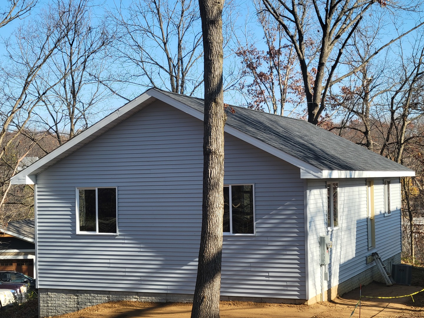 a side view of a house