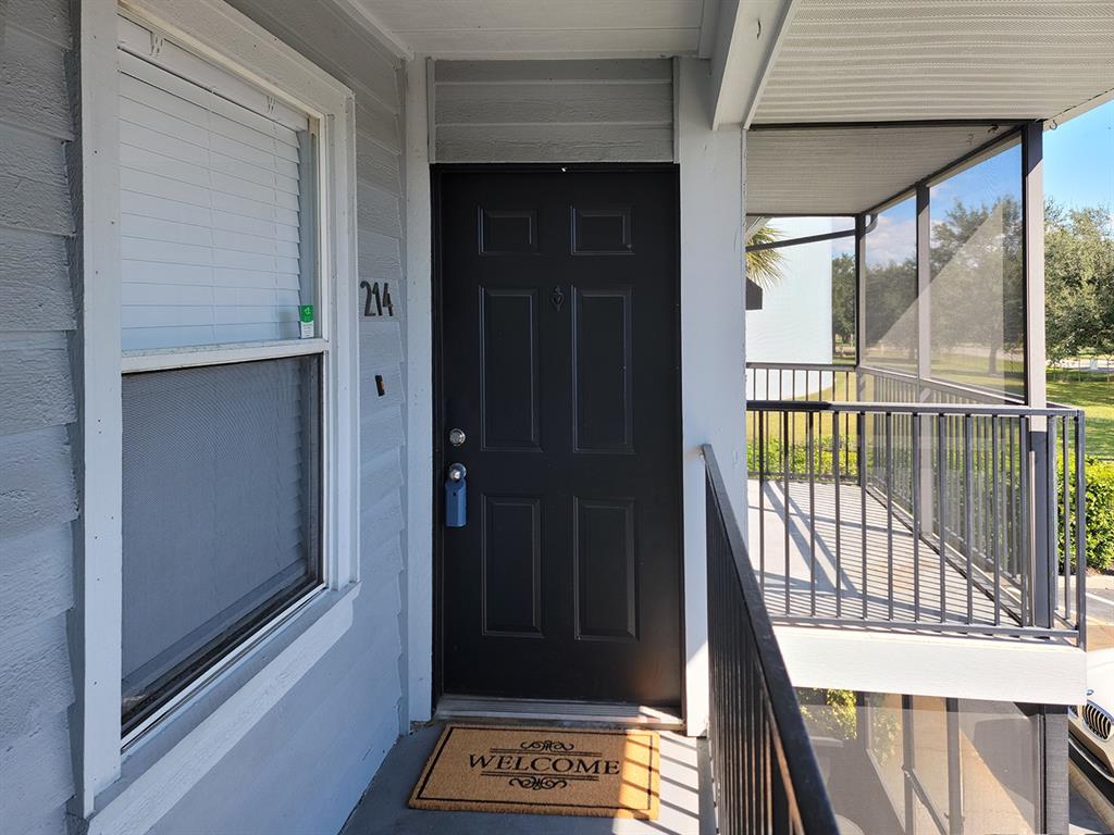 a view of front door