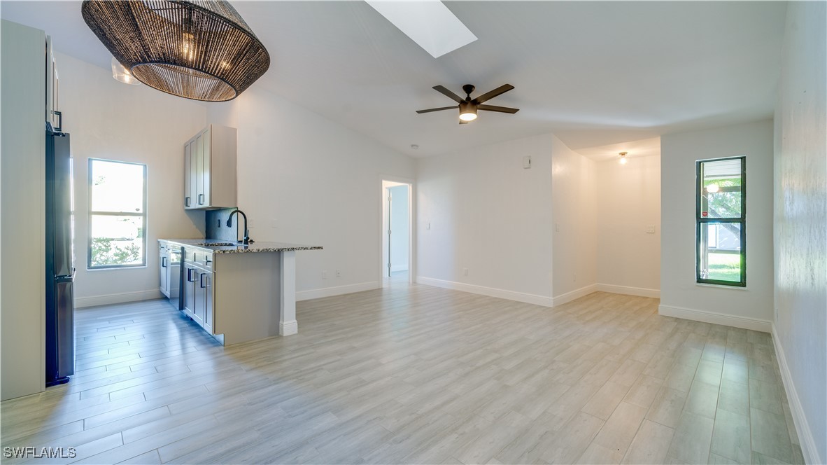 a view of an empty room and window