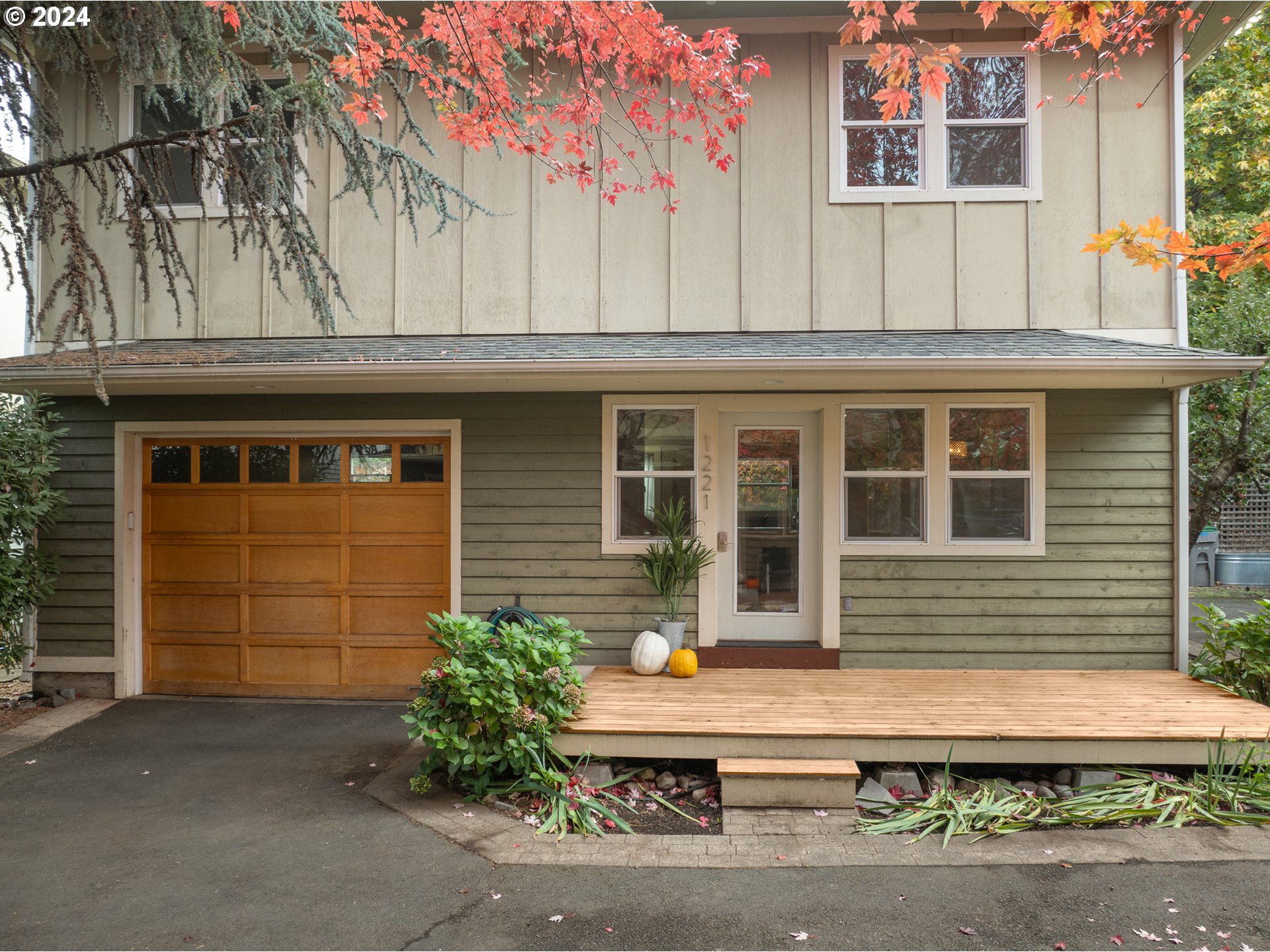 a front view of a house