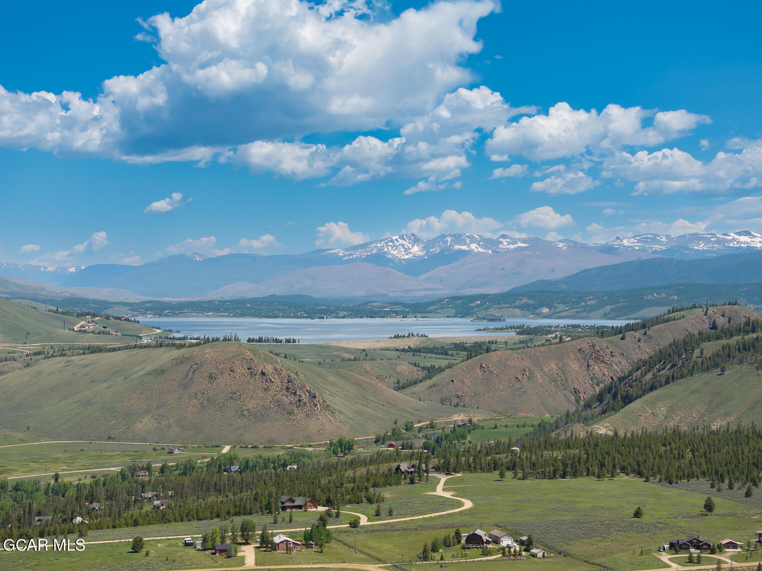 a view of city and mountain