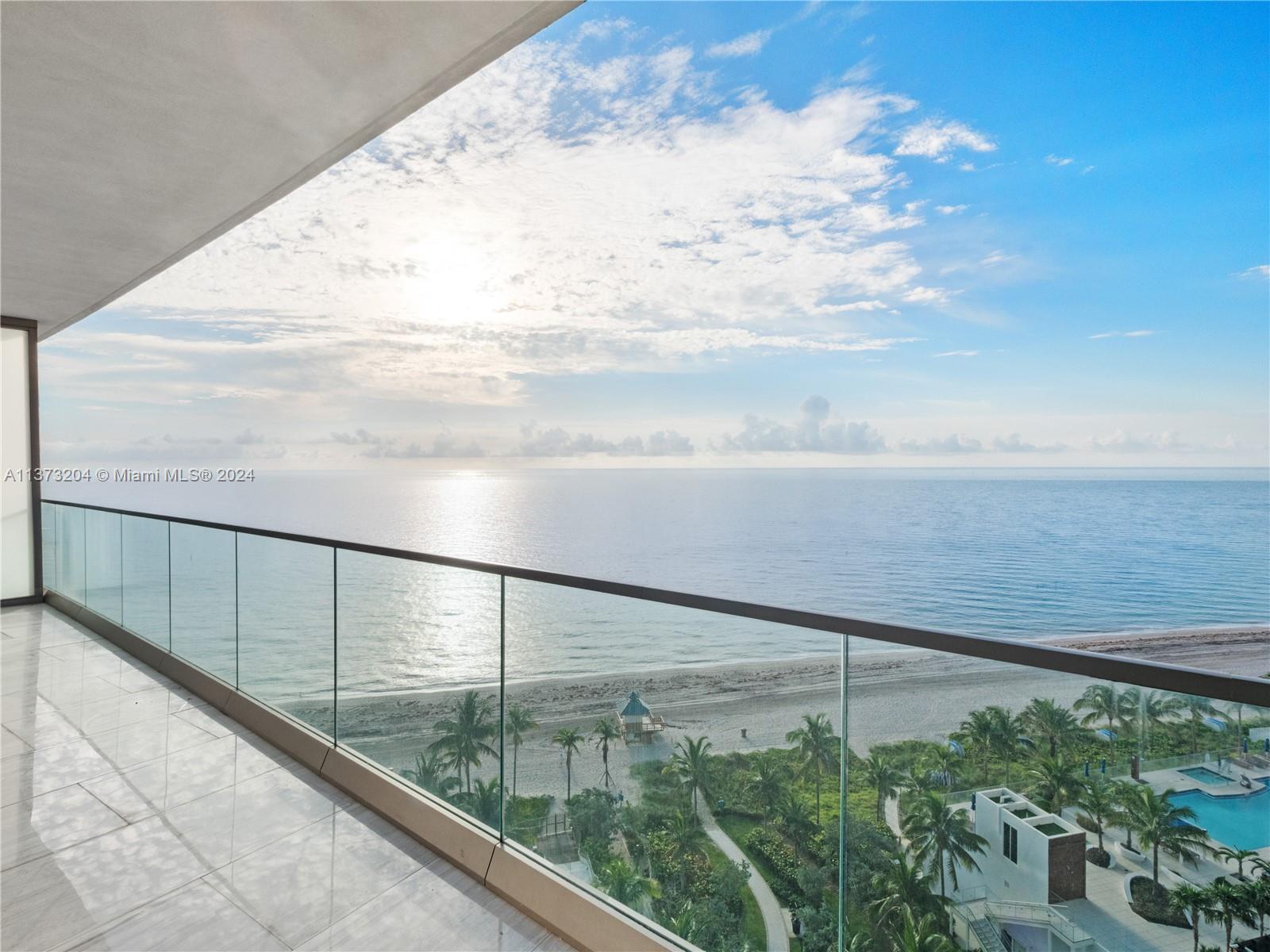 a view of swimming pool from balcony