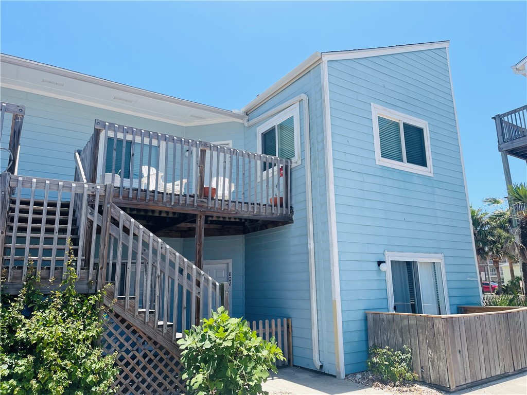 Front of Building H. Unit located top right of bui