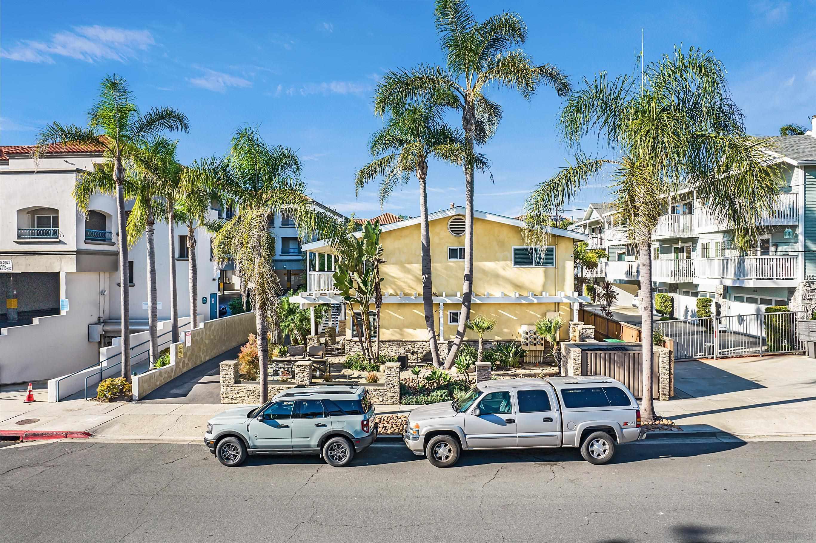 a car parked in front of a building