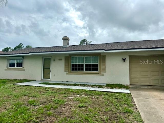 a front view of a house