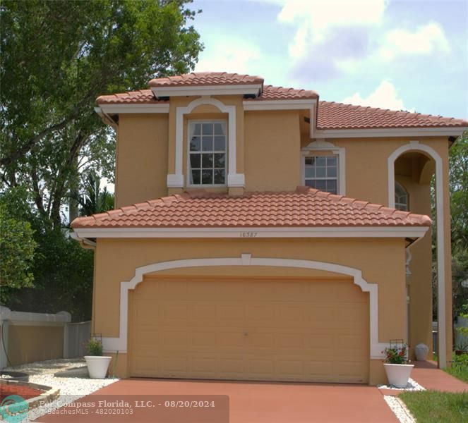 a front view of a house