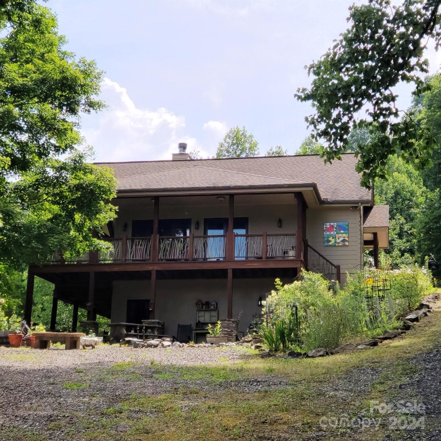 a front view of a house with porch