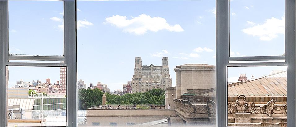 a view of a city from a window