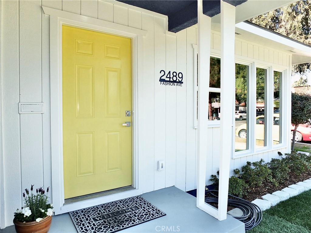 a view of front door of house