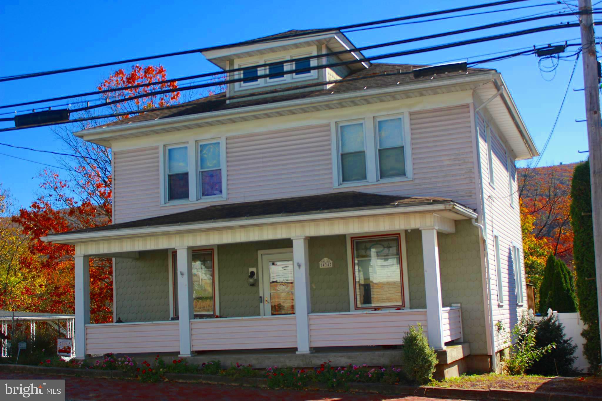 a front view of a house