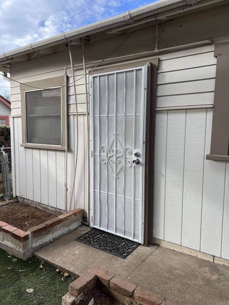 a view of a backyard of a house