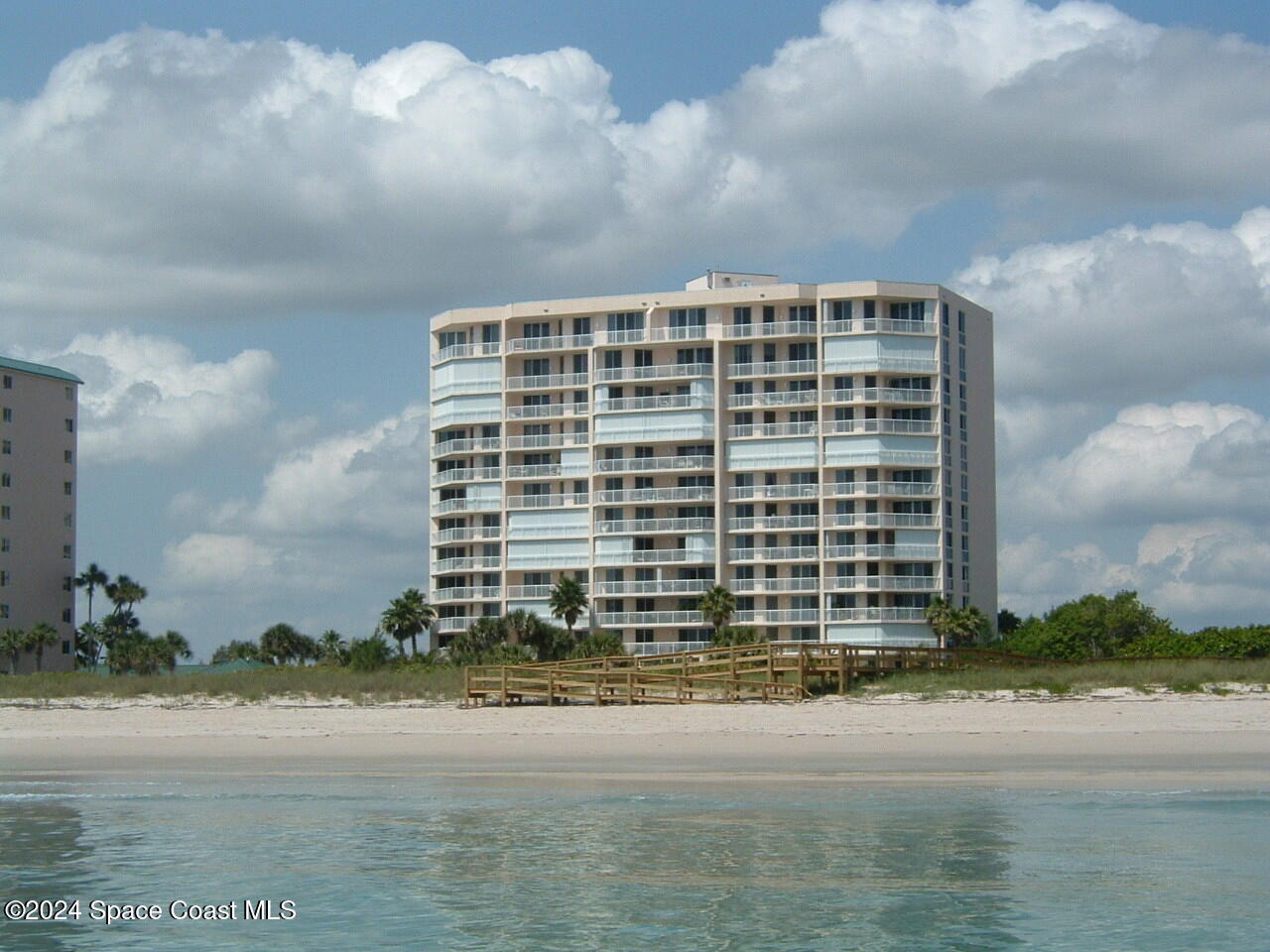 a front view of a building