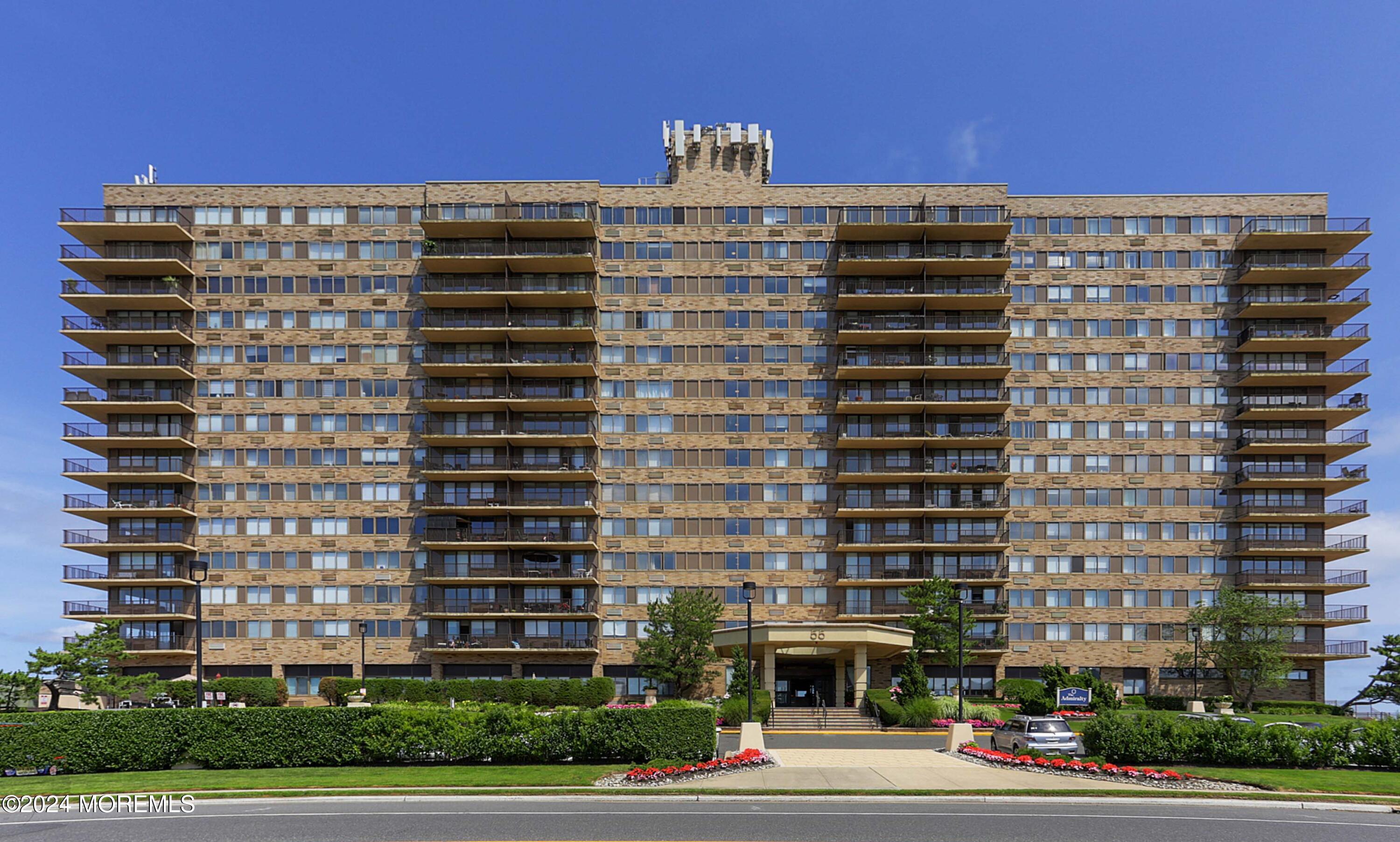 a front view of a building