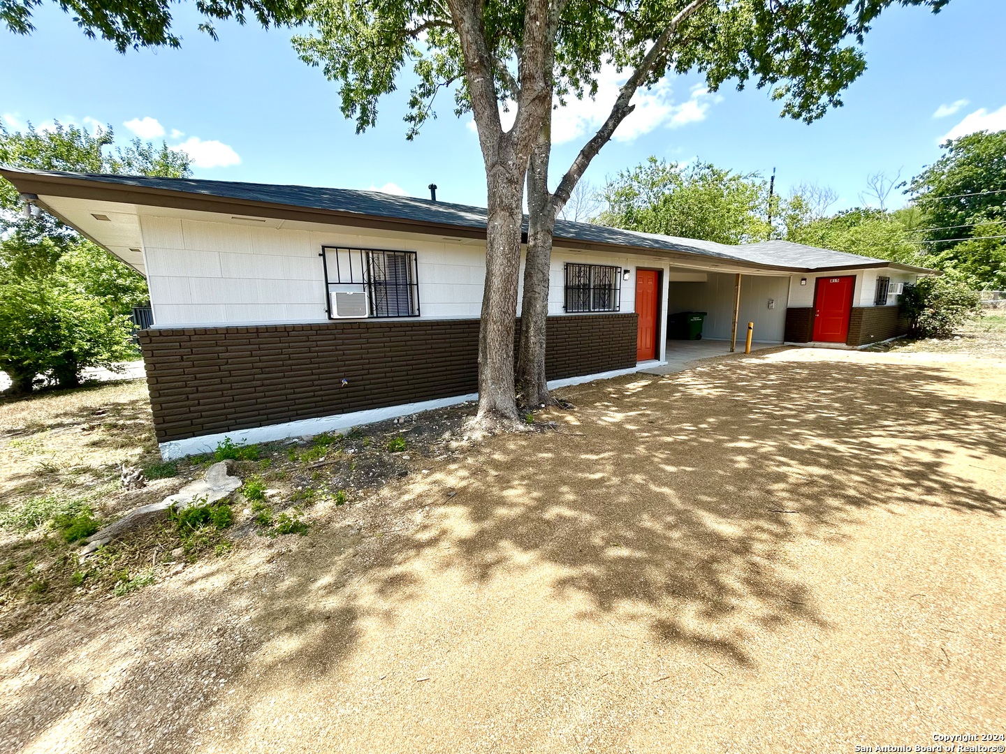 a backyard of a house