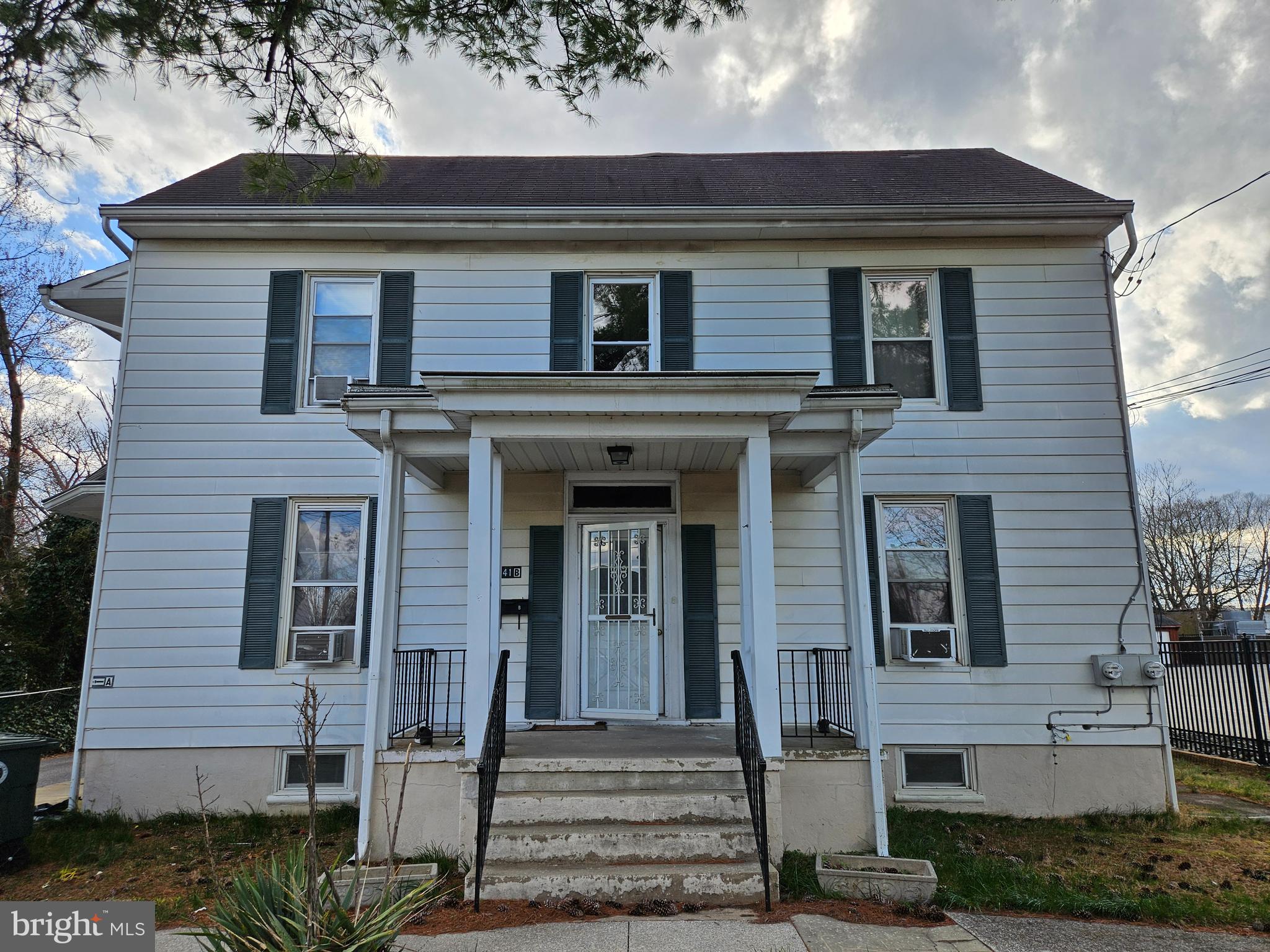 a front view of a house