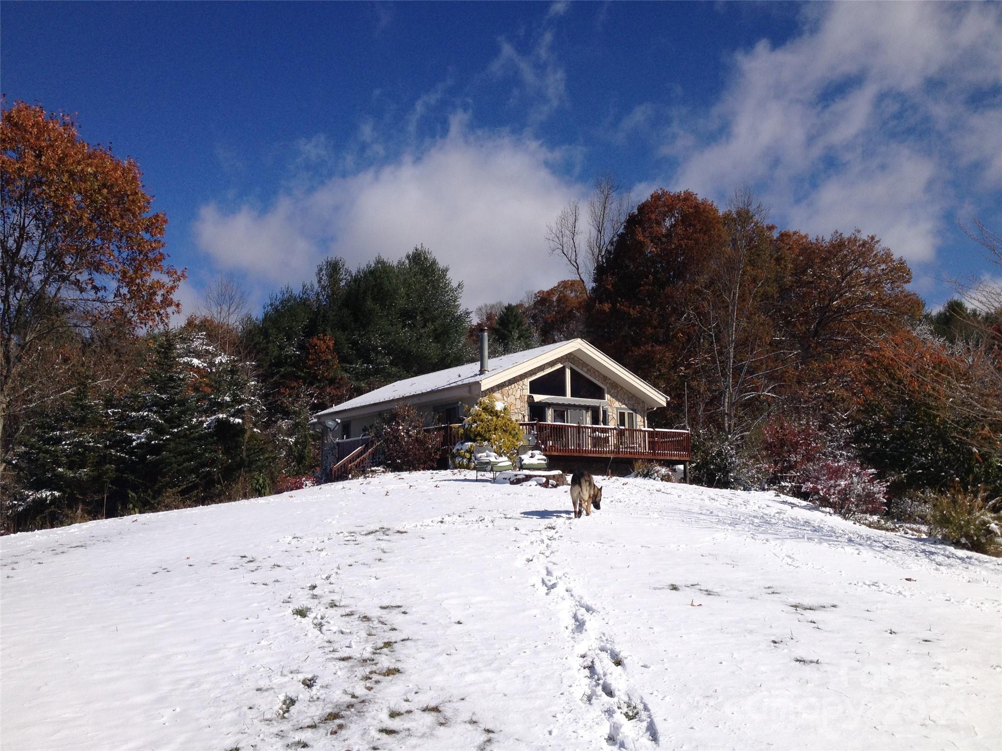 a view of a covered with snow in the snow