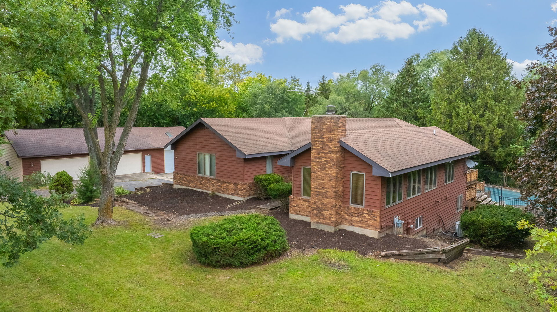 a aerial view of a house