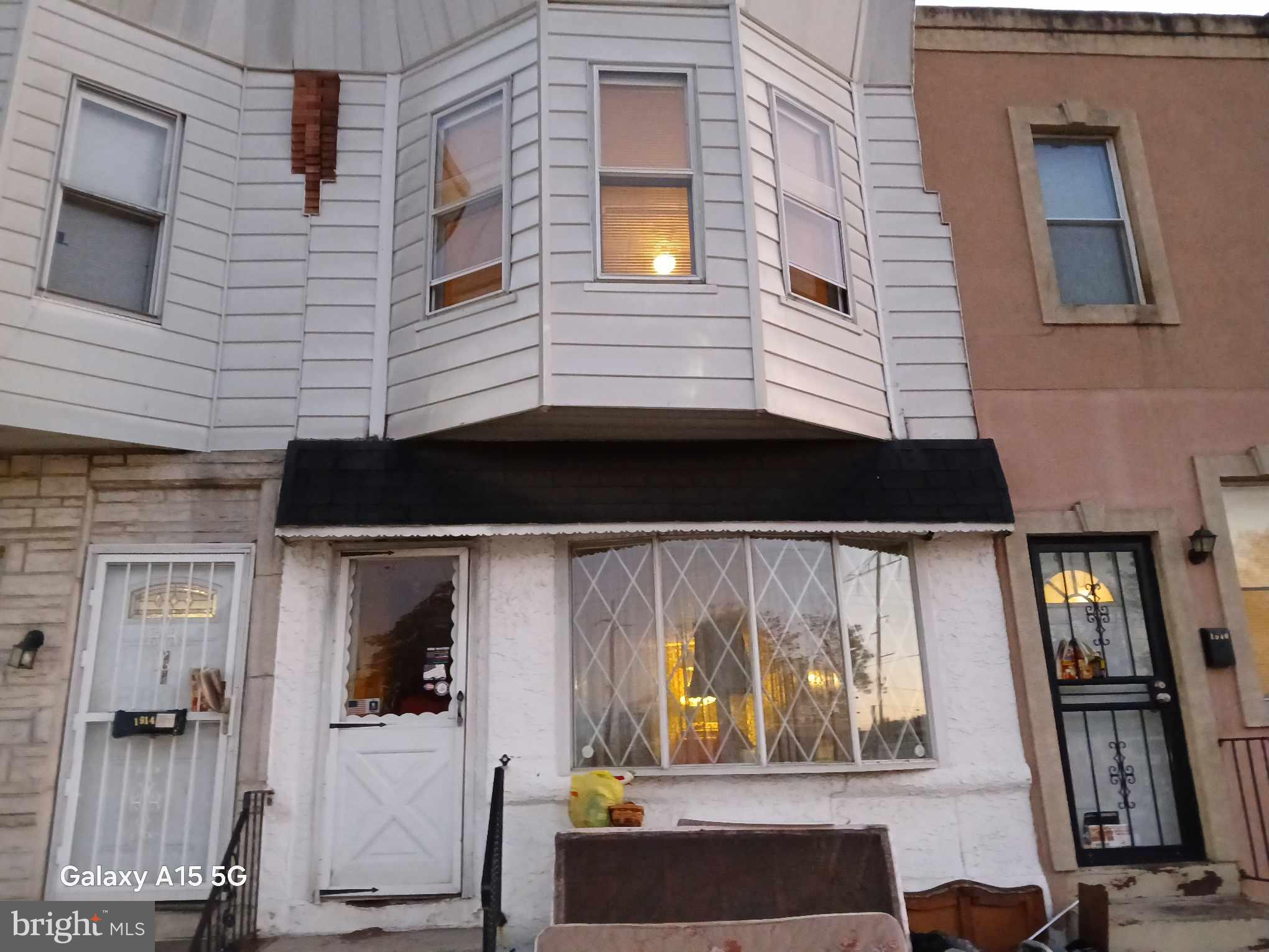 a front view of a house with a window