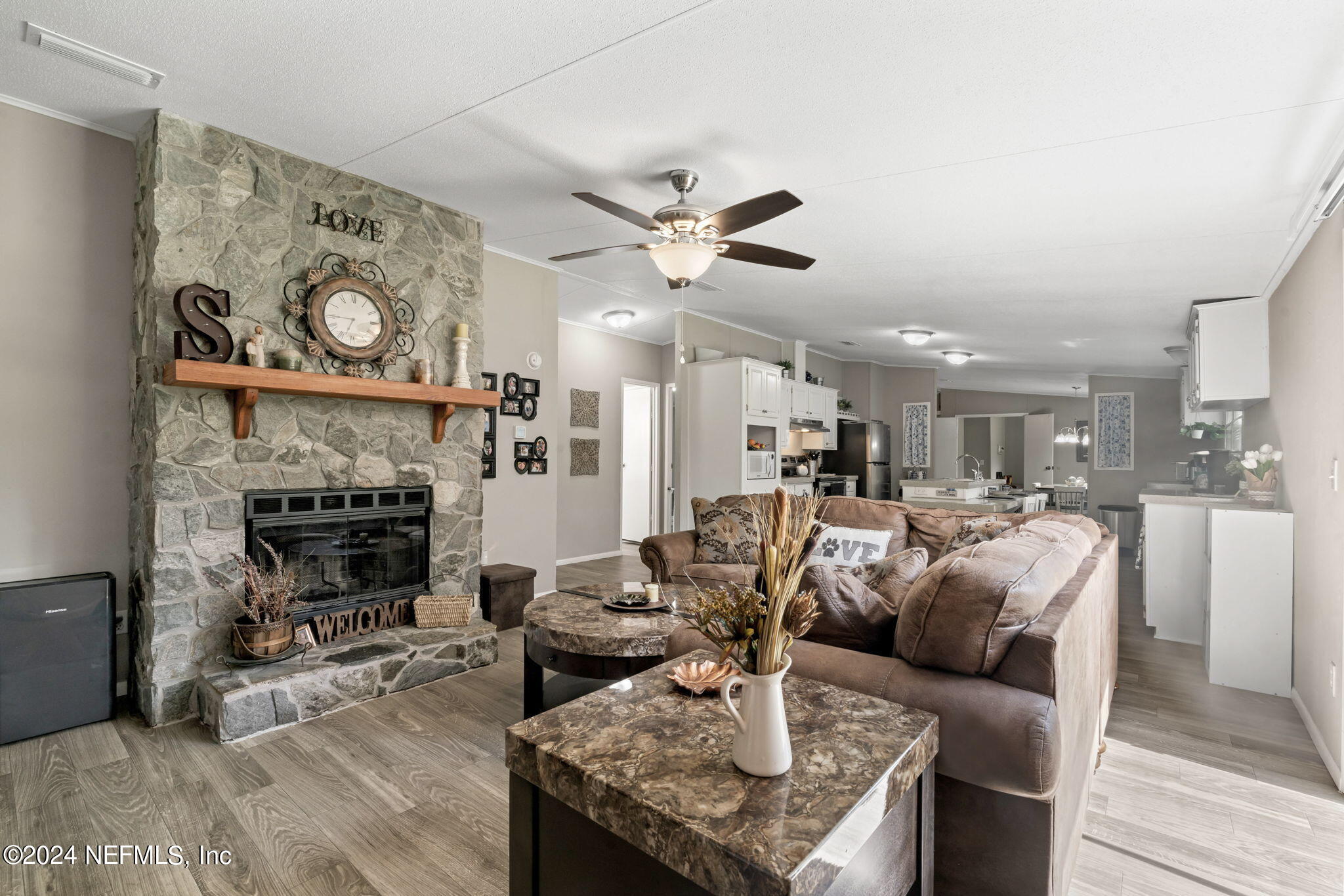 Family Room with Fire Place