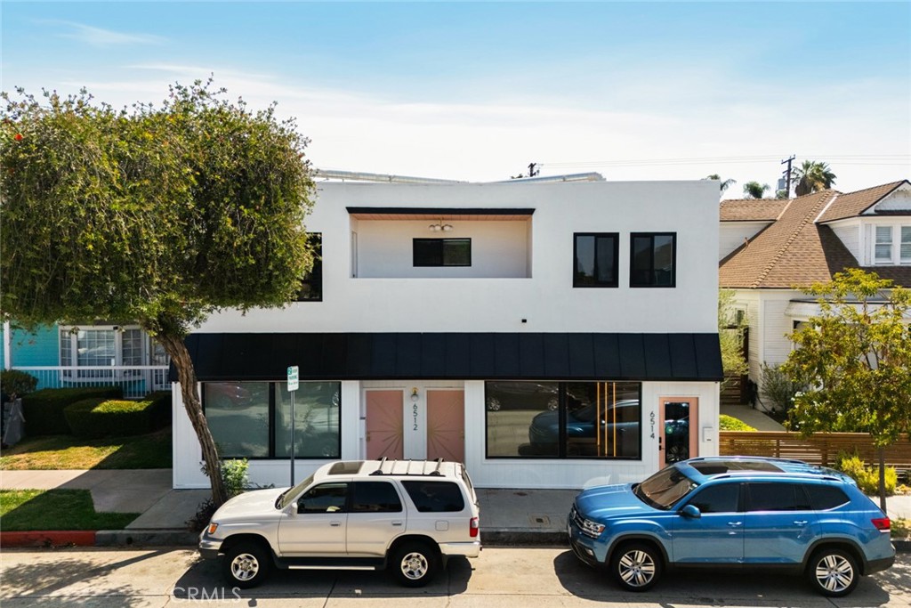 a car parked in front of a house