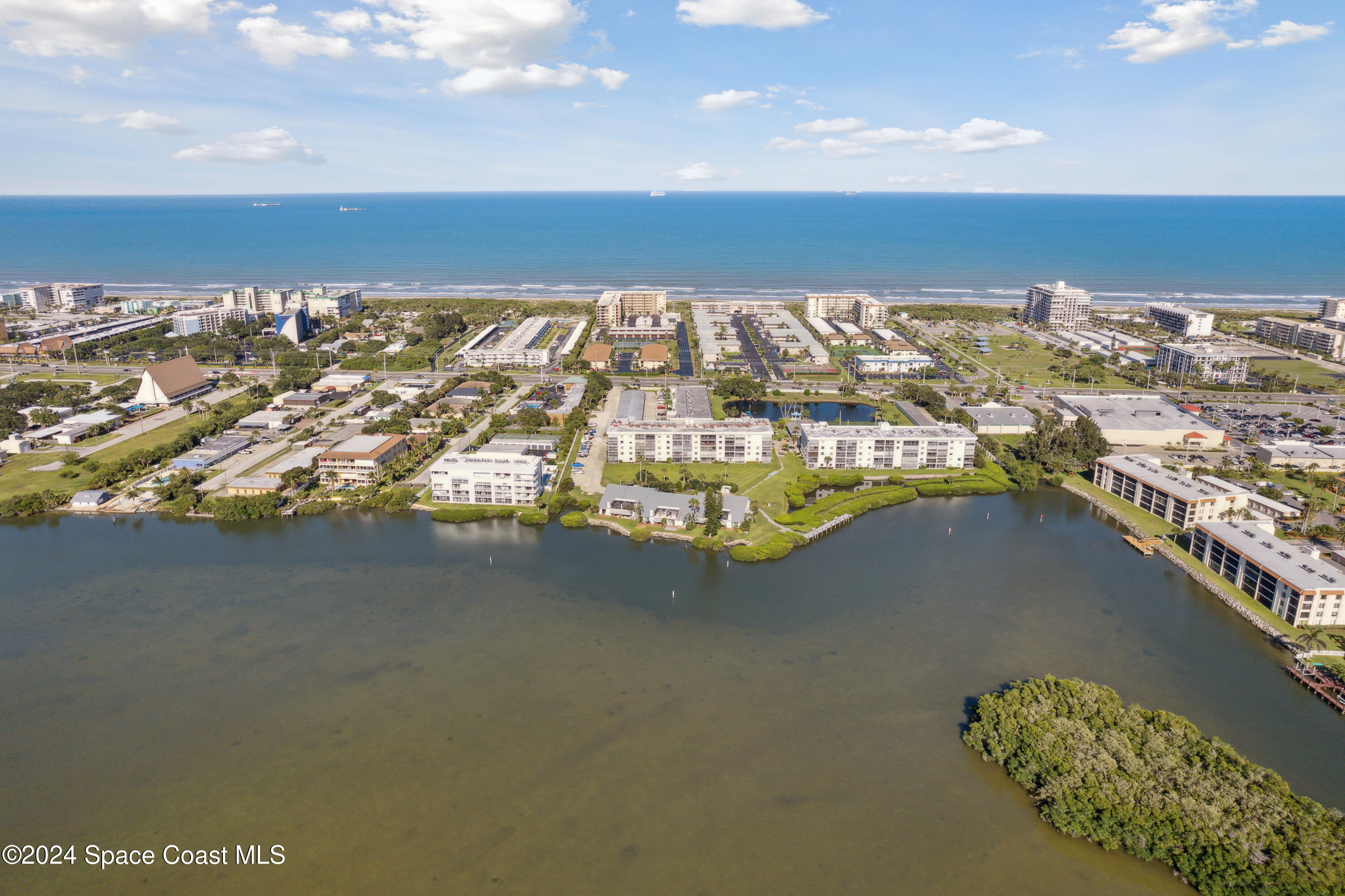 Exterior, River & ocean aerial view