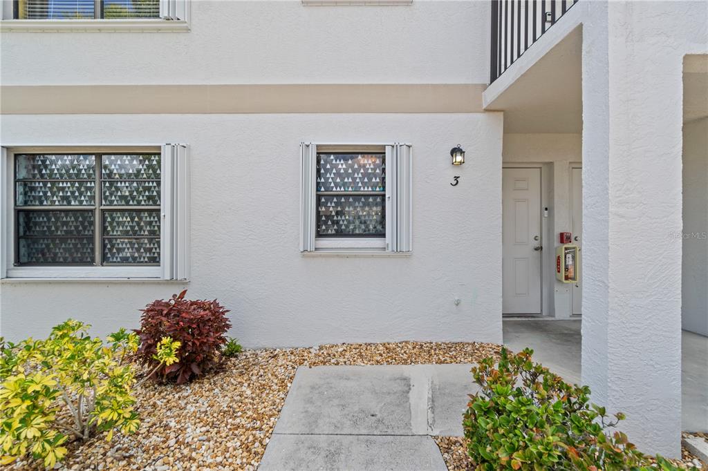 a view of front door of house