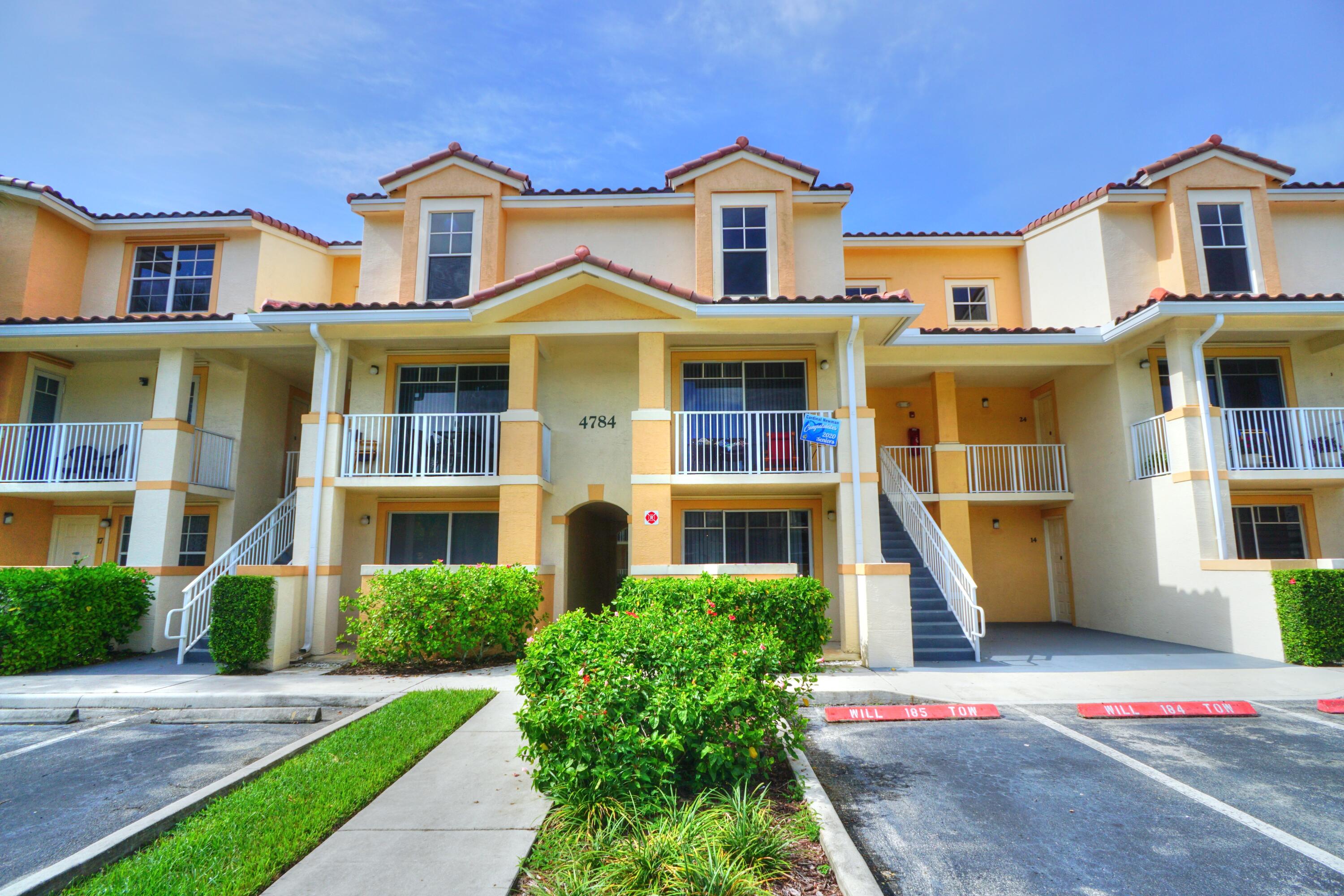 a front view of a residential houses