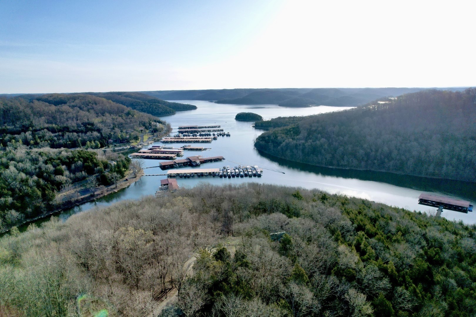 an aerial view of multiple house