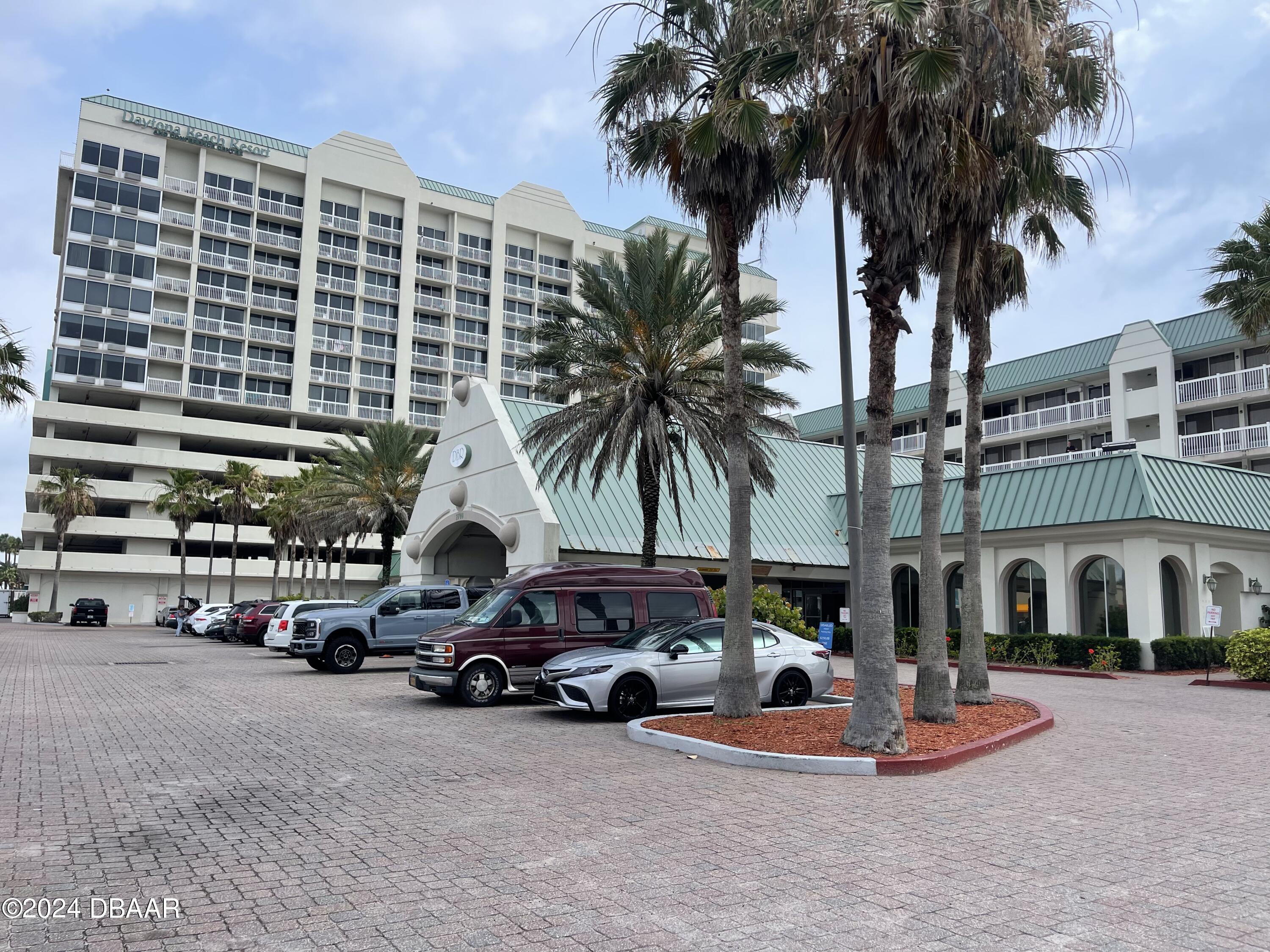 a car parked in front of building